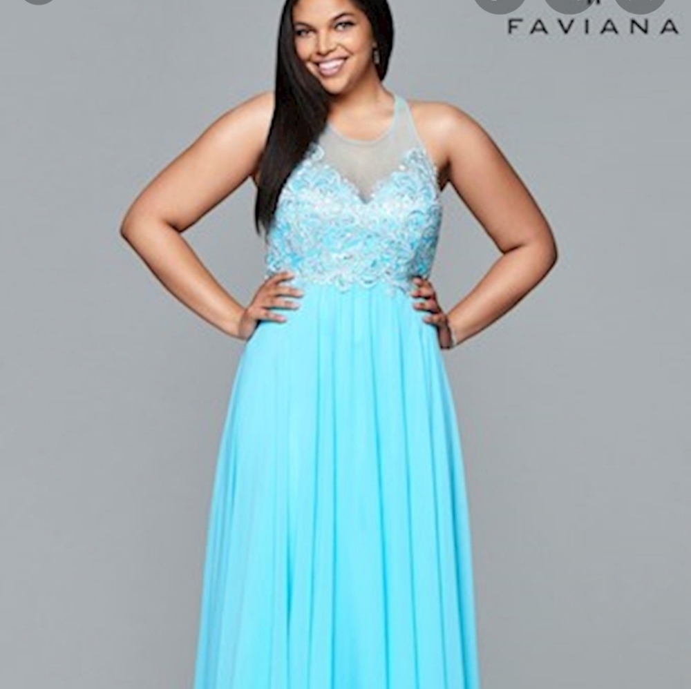 Faviana  Chiffon  Beaded dress